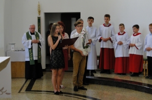 Powitanie nowego Księdza Wikariusza