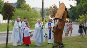 Poświęcenie kapliczki z Chrystusem Frasobliwym