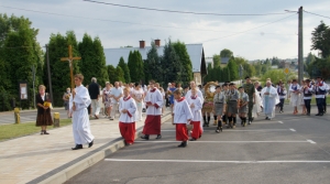 Poświęcenie kapliczki z Chrystusem Frasobliwym